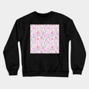 Pink, Purple, Watercolor, Floral Crewneck Sweatshirt